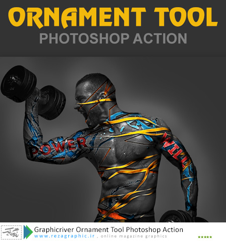 اکشن افکت ابزار تزیین فتوشاپ گرافیک ریور- Graphicriver Ornament Tool Photoshop Action
